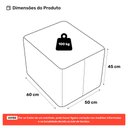 Ver imagem 4 de Puff Decorativo Living Yumi Retangular 60cm Bouclê Bege - Desk Design