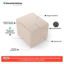 Ver imagem 3 de Puff Decorativo Living Yumi Retangular 60cm Bouclê Bege - Desk Design