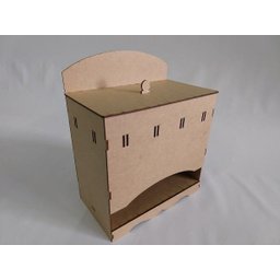 Decoração Kit Higiene Bebe Madeira Mdf Cru Passa Fita 8 Peças Farmácia Encaixe - 5