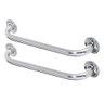 Alça Apoio Banheiro Kit 2 uni Inox Idoso Cadeirante Acessibilidade Deficiente - 1