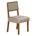 Ver mais imagens de Mesa de Jantar Liz 180x90cm Vidro 40mm Cinamomo Off White com Kit 8 Cadeiras Veludo Bege - Valdemóve