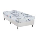 Ver imagem 1 de Cama Box Solteiro: Colchão Espuma Luckspuma D28 Celebrity + Base CRC Courano White(88x188)