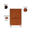 Ver imagem 3 de Cabeceira de Cama Box Solteiro 90 Cm Baronesa - Terra Cota