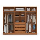 Ver imagem 3 de Guarda-roupa Casal Lisboa 6 Portas 4 Gavetas com Espelho Freijó/creme - Politorno