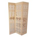 Ver imagem 1 de Biombo 3 Folhas 129x180cm Mdf Modelo 2 Cru Vazado