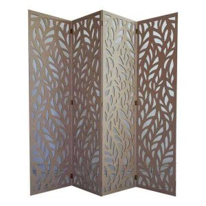 Biombo 4 Folhas 172x180cm MDF Modelo 27 Cru Vazado