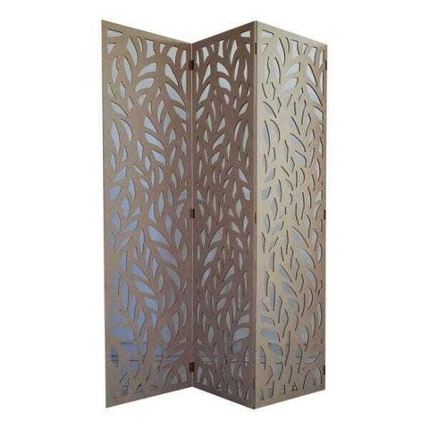 Biombo 3 Folhas 129x180cm MDF Modelo 27 Cru Vazado