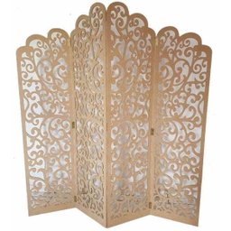 Biombo 4 Folhas 172X180cm Mdf Modelo 21 Cru Vazado - 1