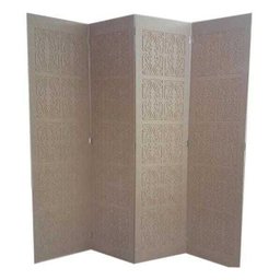 Biombo 4 Folhas 172x180cm MDF Modelo 2 Gravado Cru - 1