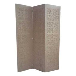 Biombo 3 Folhas 129x180cm MDF Modelo 2 Gravado Cru - 1