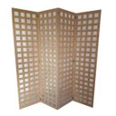 Ver imagem 1 de Biombo 4 Folhas 172X180cm Mdf Modelo 7 Cru Vazado