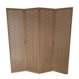Biombo 4 Folhas 172x180cm MDF Modelo 16 Cru Vazado - 1