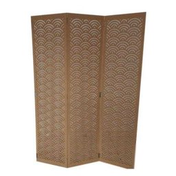 Biombo 3 Folhas 129x180cm MDF Modelo 16 Cru Vazado - 1