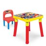MESA INFANTIL MESINHA SUPER HERO GIRLS DIDATICA COM CADEIRA DESMONTAVEL MENINAS LIGA DA JUSTICA - 1