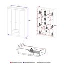 Ver imagem 2 de Jogo de Quarto Infantil com Minicama Montessoriana e Guarda-Roupa Encanto Multimóveis MP4840