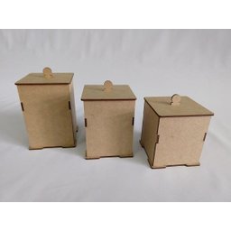 Decoração Kit Higiene Bebe Madeira Mdf Cru 8 peças Farmácia Encaixe - 3
