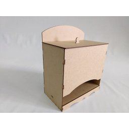 Decoração Kit Higiene Bebe Madeira Mdf Cru 8 peças Farmácia Encaixe - 7