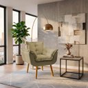 Ver imagem 1 de Poltrona Decorativa Reforçada para Sala Alice para Recepção Manicure Escritório Suede