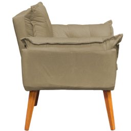 Poltrona Decorativa Reforçada para Sala Alice para Recepção Manicure Escritório Suede - 4