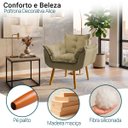 Ver imagem 4 de Poltrona Decorativa Reforçada para Sala Alice para Recepção Manicure Escritório Suede