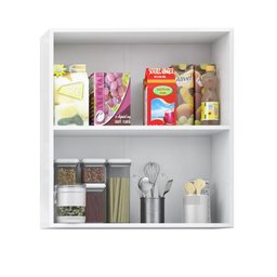 Armário de Cozinha e Lavanderia com 2 Portas Duplo Aéreo Módulo Suspenso Top Class Batrol Branco - 2