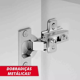 Armário de Cozinha e Lavanderia com 2 Portas Duplo Aéreo Módulo Suspenso Top Class Batrol Branco - 3