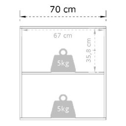Armário de Cozinha e Lavanderia com 2 Portas Duplo Aéreo Módulo Suspenso Top Class Batrol Branco - 6