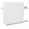 Armário de Cozinha e Lavanderia com 2 Portas Duplo Aéreo Módulo Suspenso Top Class Batrol Branco - 4