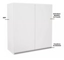 Ver imagem 4 de Armário de Cozinha e Lavanderia com 2 Portas Duplo Aéreo Módulo Suspenso Top Class Batrol Branco