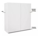 Ver imagem 4 de Armário de Cozinha e Lavanderia com 2 Portas Duplo Aéreo Módulo Suspenso Top Class Batrol Branco