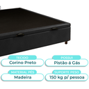 Ver imagem 2 de Cama Box Baú Casal Preto Nature 138x188