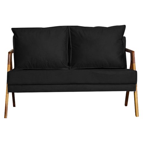 Namoradeira Marilia Decorativa Recepção - Suede Preto