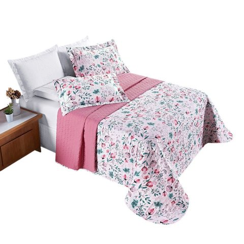 Cobre Leito Alycia Queen Micropercal 3pç 100% Poliéster - Both