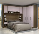 Ver imagem 1 de Guarda Roupa Dormitório Modulado Paris Casal Queen 1,58 M Canto - Roupeiro Luciane M01:avelã / Rosa
