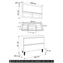 Ver imagem 5 de Armário de Cozinha com Nichos Cp01 com Pia 100cm M24 Preto - Mpozenato