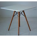Ver imagem 2 de Mesa Estilo Eiffel Quadrada Branca De Jantar 80Cm