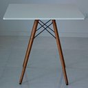 Ver imagem 4 de Mesa Estilo Eiffel Quadrada Branca De Jantar 80Cm