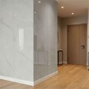 Ver imagem 2 de Placa Efeito Mármore Adesiva Flexível Paredes Spezia Bianco Brilho 60x300cm