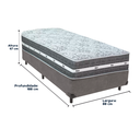 Ver imagem 3 de Cama Box e Colchão Black Graphite Molas Ensacadas Solteiro 88x188x32 Anjos: Cinza