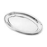 Kit 5 Bandeja Travessa Aço Inox Oval Rasa Grande 44 X 30 Cm - 2