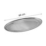 Kit 5 Bandeja Travessa Aço Inox Oval Rasa Grande 44 X 30 Cm - 6