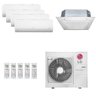 Ar-Condicionado Multi Split Inverter LG 48.000 BTUs (4x Evap HW 9.000 + 1X Evap Cassete 4 Vias 12.000) Quente/Frio 220V - 1
