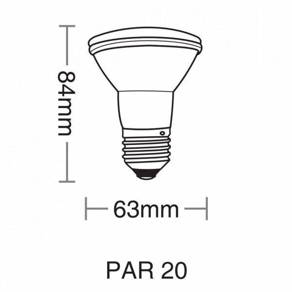 Lâmpada LED Par 20 7W Taschibra Luz Branca - 2