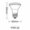 Lâmpada LED Par 20 7W Taschibra Luz Branca - 2