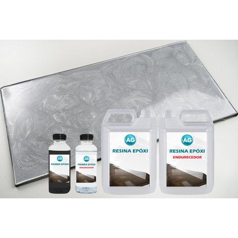 Kit Mármore Líquido Prata Platinum Ag Resinas Ag Kit Bancada Ag