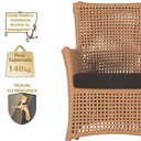 Ver imagem 4 de 4 Poltronas e 1 Mesa Igapó Alumínio Fendi Corda Náutica E9 Terra Cota