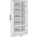 Ver imagem 1 de Estante para Livros Madri com 5 Prateleiras Rovere/rústico - Benetil Móveis