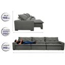 Ver imagem 2 de Sofá Lisboa 3,52M Retrátil e Reclinável com Molas No Assento e Almofadas Lombar Tecido Suede