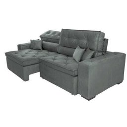 Sofá Austin 3,02M Retrátil e Reclinável com Molas No Assento e Almofadas, Tecido Suede - 7