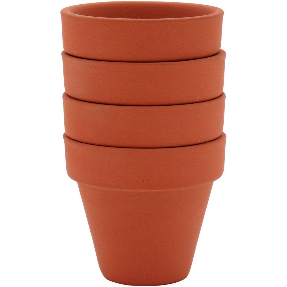 Vaso Clay Terracota Home & Co Natural 5 x 5 cm 4 Pecas Decor - 2
